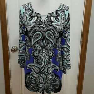 JM collections Paisley Tunic Size Large.